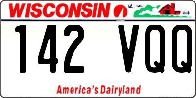 WI license plate 142VQQ