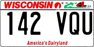 WI license plate 142VQU