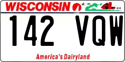 WI license plate 142VQW