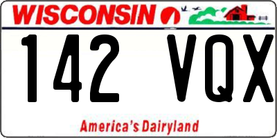 WI license plate 142VQX
