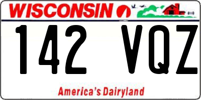 WI license plate 142VQZ