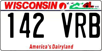 WI license plate 142VRB