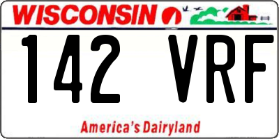 WI license plate 142VRF