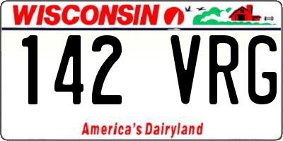WI license plate 142VRG