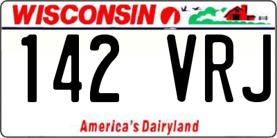 WI license plate 142VRJ