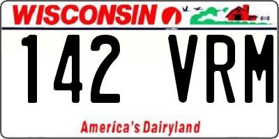 WI license plate 142VRM