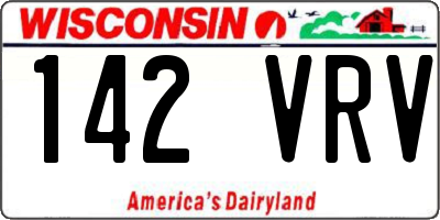 WI license plate 142VRV