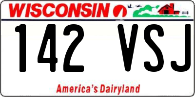 WI license plate 142VSJ