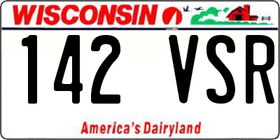 WI license plate 142VSR
