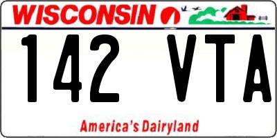 WI license plate 142VTA
