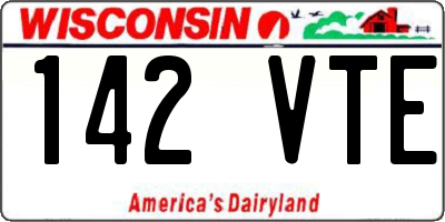 WI license plate 142VTE