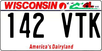 WI license plate 142VTK