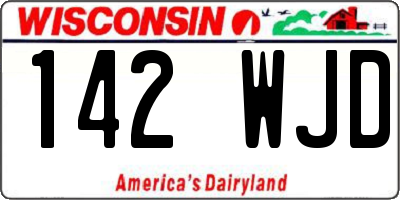 WI license plate 142WJD
