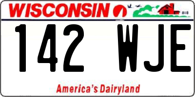WI license plate 142WJE