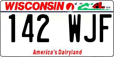 WI license plate 142WJF