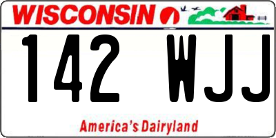 WI license plate 142WJJ