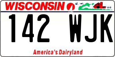 WI license plate 142WJK
