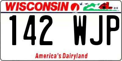 WI license plate 142WJP