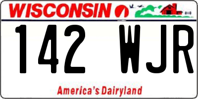 WI license plate 142WJR