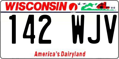 WI license plate 142WJV