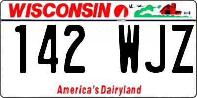 WI license plate 142WJZ