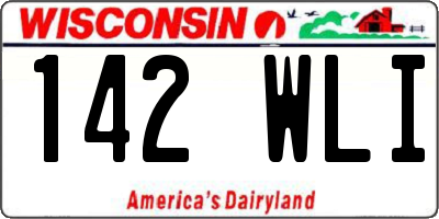 WI license plate 142WLI