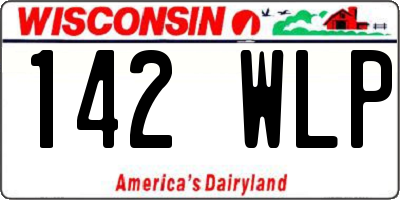 WI license plate 142WLP