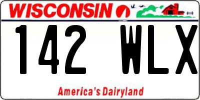 WI license plate 142WLX
