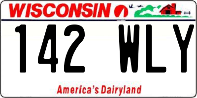 WI license plate 142WLY