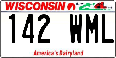 WI license plate 142WML