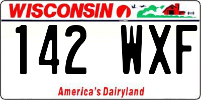 WI license plate 142WXF