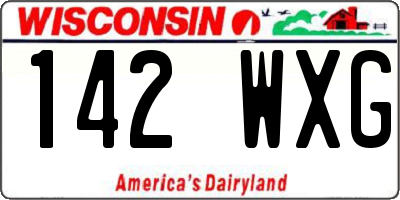 WI license plate 142WXG