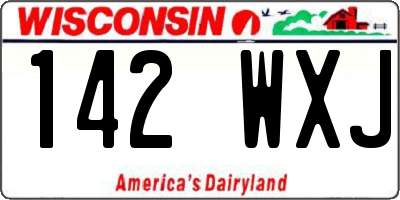 WI license plate 142WXJ