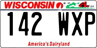 WI license plate 142WXP