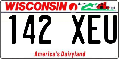 WI license plate 142XEU