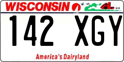 WI license plate 142XGY