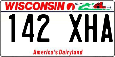 WI license plate 142XHA