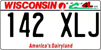 WI license plate 142XLJ