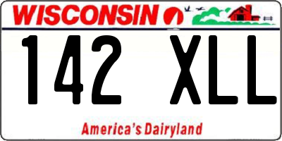 WI license plate 142XLL