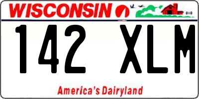 WI license plate 142XLM