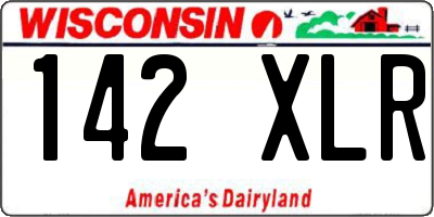 WI license plate 142XLR