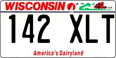 WI license plate 142XLT