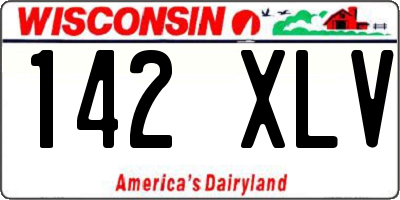 WI license plate 142XLV