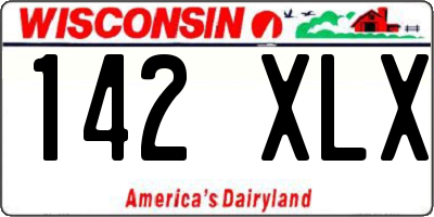 WI license plate 142XLX