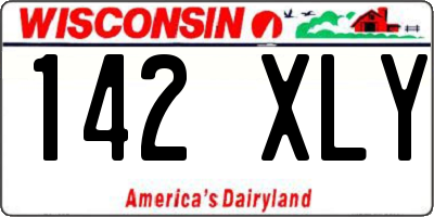 WI license plate 142XLY