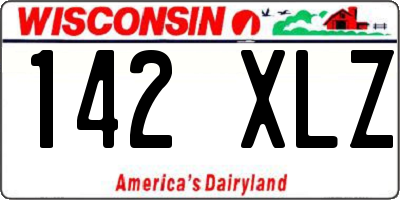 WI license plate 142XLZ