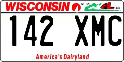 WI license plate 142XMC