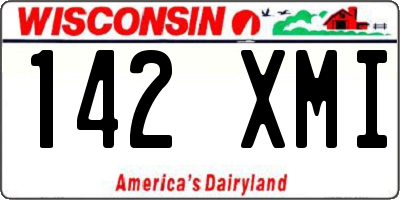WI license plate 142XMI