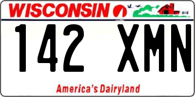 WI license plate 142XMN