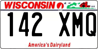 WI license plate 142XMQ